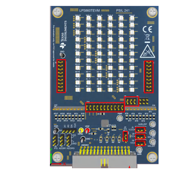 位置电路 - Texas Instruments LP5860TEVM评估模块